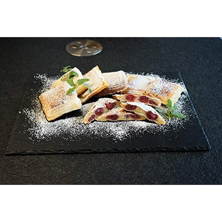 BBQ-Toro Sandwichmaker Waffeleisen, rechteckige Doppelform aus Gusseisen, bereits eingebrannt mit ergonomischen Holzgriffen – Bild 4