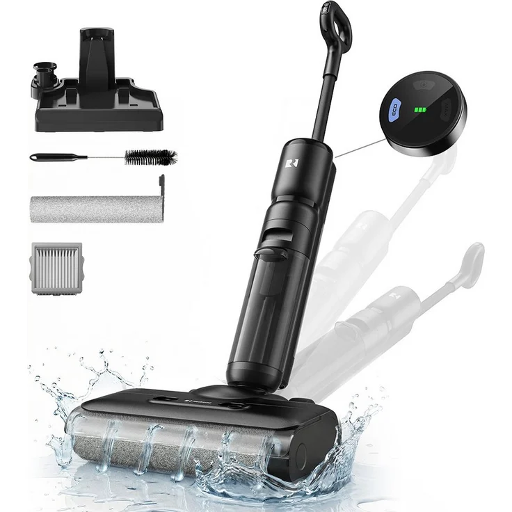 redroad Nass-Trocken-Akkusauger 2026, 18.000 Pa Saugleistung, 250 W, 1,2" OLED-Display, Selbstreinigung, HEPA-Filter, kabellos