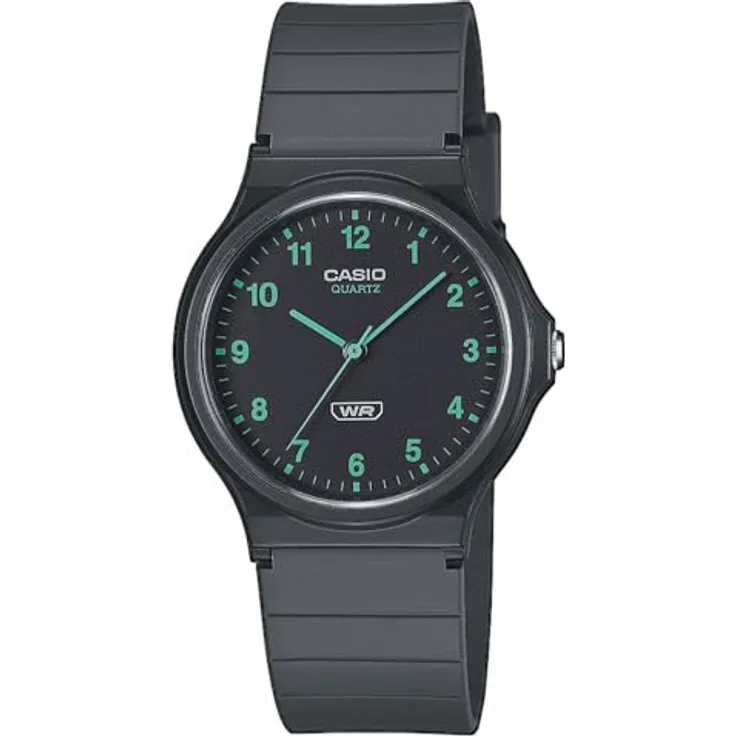 Casio Timeless Collection Jugend- und Damenuhr Dunkelgrau MQ-24B-8BEF, Kunststoffarmband und anthrazitfarbenes Zifferblatt