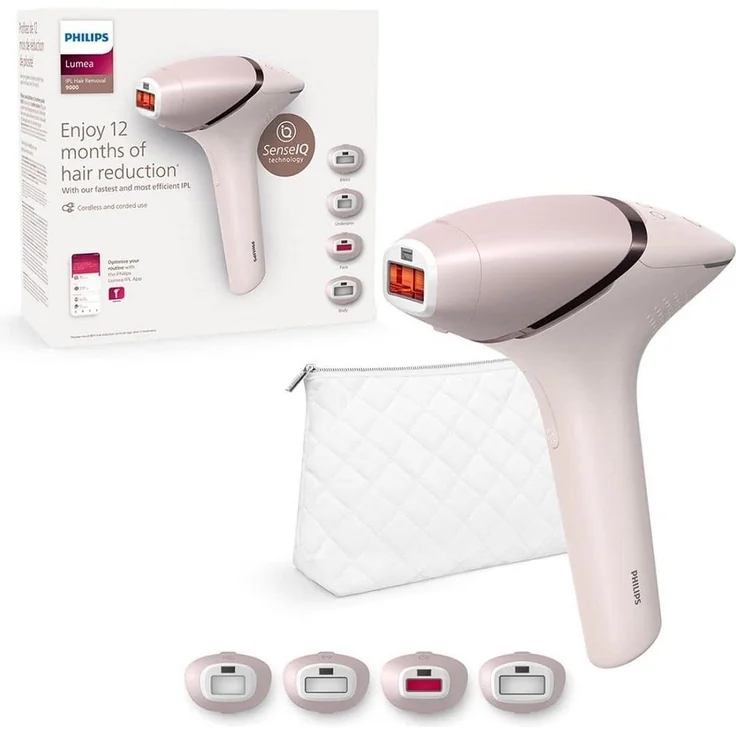 Philips Epilierer Lumea IPL 9000 Series BRI957/00, kabelloser Haarentferner mit SenseIQ Technologie