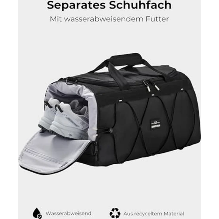 Johnny Urban Move Series Shawn Weekender Reisetasche, 50.5 cm, schwarz, 100% PET – Bild 5