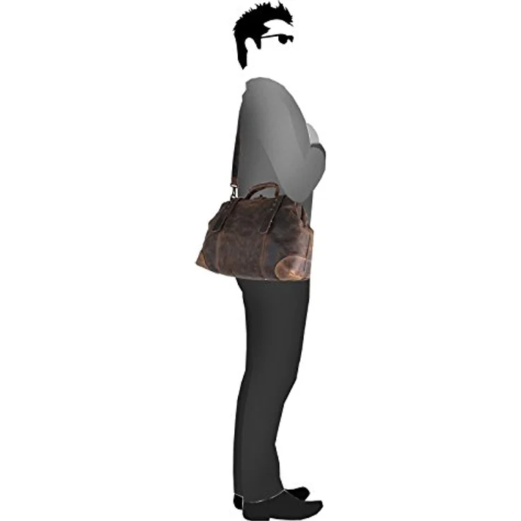 Greenland Nature Classic Bügeltasche Doktorkoffer aus hochwertigem Leder, 37 cm, Braun – Bild 9