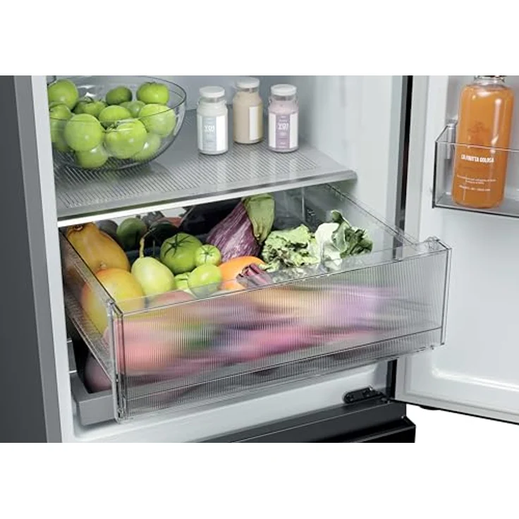 Haier HTR3518ENMX, Freistehende Kühl-Gefrierkombination mit 303 l Gesamtvolumen, Edelstahl – Bild 4
