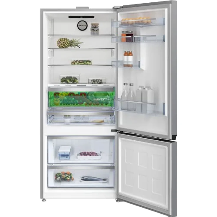 Beko B7RCNE595ZXPW freistehende Kühl-Gefrierkombination, großer Kühlschrank, 551 l Nettovolumen, NoFrost, AeroFlow, Multizone (Gefrier- oder Kühlbereich), HarvestFresh, Türalarm, Edelstahl-Look – Bild 4