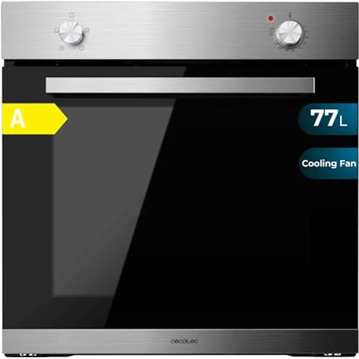 Cecotec Einbaubackofen Bolero Hexa C126000B, 77L, 2800 W, Dampfgaren und -reinigung, Ventilator, Edelstahl-Details – Bild 1