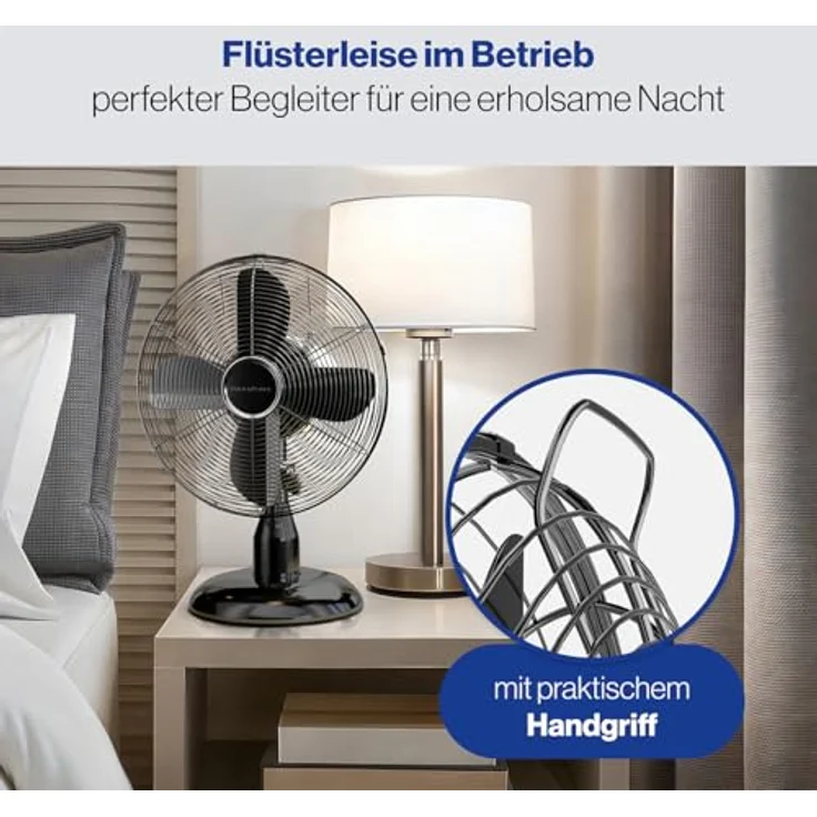 ProfiCare® Ventilator PC VL 3062 M Schwarz | Schwenkfunktion, leise 3 Stufen, Ø 25 cm, Tischventilator 30W – Bild 3