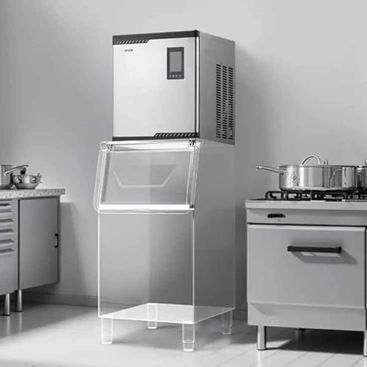 VEVOR Kopf-Eismaschine, 136 kg/Tag Edelstahl mit intelligentem Bedienfeld, Selbstreinigung, einstellbarer Dicke für Restaurant, Bar, Café, Hotel – Bild 8