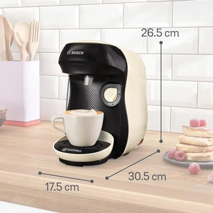 TASSIMO Kapselmaschine TAS107E, Crema Farbgebung, 1400W Leistung – Bild 2