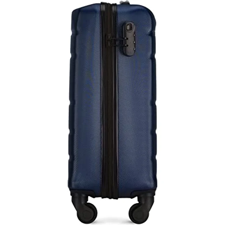 WITTCHEN Handgepäck Trolley Koffer Reisekoffer aus ABS Hartschalen Trolley 4 Rollen Kombinationsschloss Dunkelblau 56-3A-651-90 – Bild 3