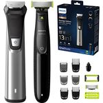 Philips Multigroom Serie 9000 13-in-1 inkl. OneBlade, Gesicht, Haare und Körper mit DualCut-Technologie (Modell MG9720/90)
