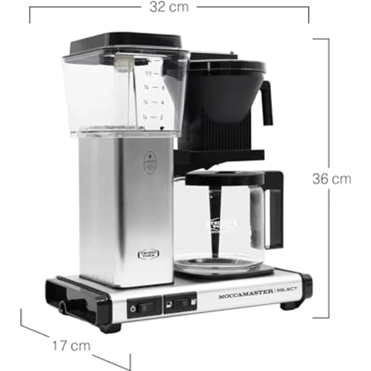 Moccamaster 53979 KBG Select Filterkaffeemaschine, Aluminium, 1.25 liters, Brushed – Bild 2