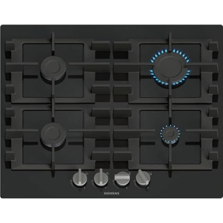 SIEMENS Gas-Kochfeld EN6B6PK40, 60 cm mit Drehregler Steuerung, Schwarz, inklusive Thermoelektronischer Zündsicherung und Stahlrost – Bild 2