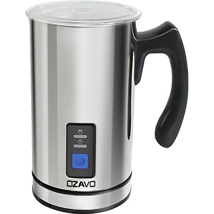 OZAVO Milchaufschäumer, elektrische Milk Frother, 240ml Kapazität, 500W Milchschäumer, Warm und Kaltaufschäumen für Kaffee, Cappuccino, antihaftbeschichtet, 360° Basisstation – Bild 1
