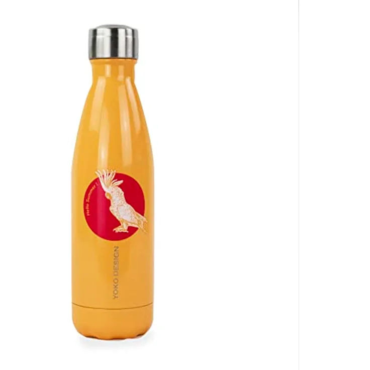 YOKO DESIGN Motivflasche Thermosflasche, Edelstahl, Hello Summer, 6 cm