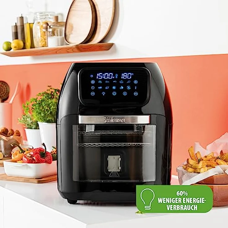 Tristar Multi Heißluftfritteuse FR-6964, 1800W, 10 L, 10 vorprogrammierte Einstellungen, 80-200°C – Bild 3