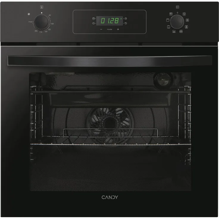 Candy FIDCP N615 L Idea, Elektrobackofen 60 cm, 65 Liter, Schwarz, Energieeffizienzklasse A+, Selbstreinigungsfunktion, Grill- und Heißluftfunktionen