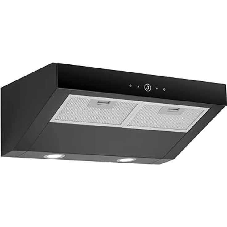Respekta Dunstabzugshaube kopffrei/ 60cm schräg/unterbaufähig/Glasfront schwarz/Abluft - und Umluftfunktion / CH12060S / A+ / 55-64 dB – Bild 1