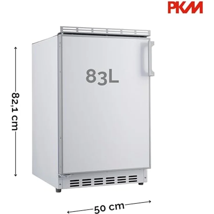 PKM KS82.3EUB Unterbaukühlschrank mit Gefrierfach | 83 Liter Nutzinhalt | wechselbarer Türanschlag | LED-Beleuchtung | 50 cm Breite | Weiß – Bild 5