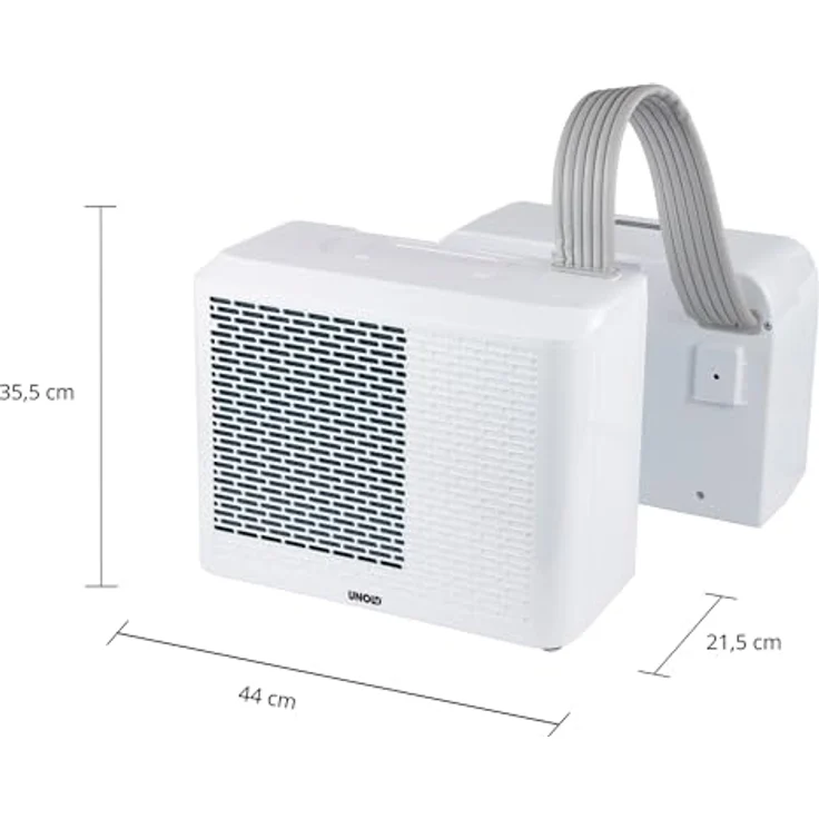 Unold Klimaanlage 5K 86320, mobile Split-Klimaanlage mit 5.000 BTU, 3-in-1 Funktion, LED-Display, leise 44 dB, inklusive Caravan-Fensteraufhängung – Bild 8