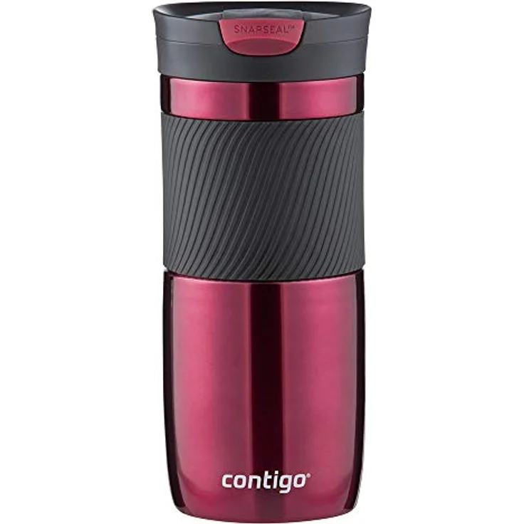 Contigo Thermobecher Byron Snapseal, Edelstahl Isolierbecher, Kaffebecher to go, auslaufsicher, spülmaschinenfester Deckel BPA-frei, 470 ml – Bild 2
