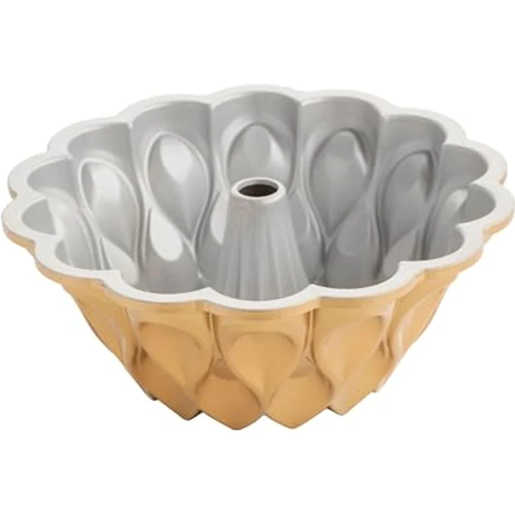 NordicWare Nordic Ware-Non-Stick Kuchen Backform-Krone, Aluminium, Gold, 25,4 x 25,4 x 9,9 cm – Bild 3