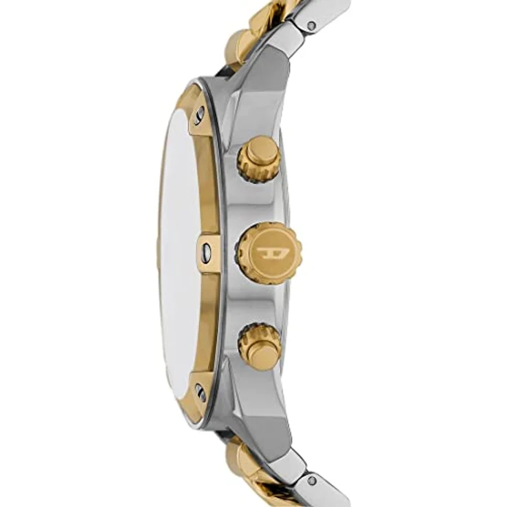 Diesel Herrenuhr Chronograph Spiked Edelstahl DZ4629, 49-mm-Gehäuse mit silberfarbenem Zifferblatt, wasserdicht bis 50 m, 24-mm-Bandbreite – Bild 2