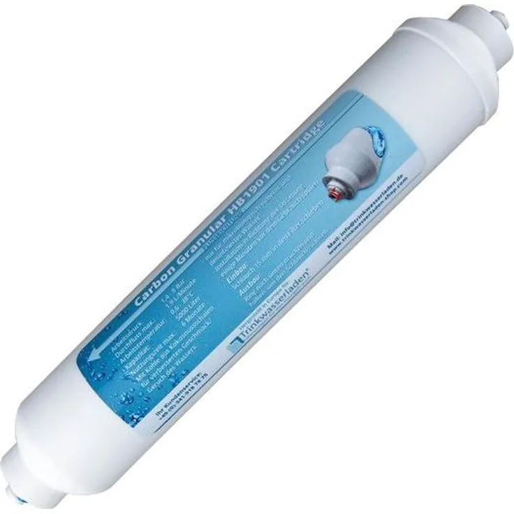 Trinkwasserladen Kühlschrankfilter HB1901, externer Wasserfilter für Side by Side Kühlschränke mit Quick-Change Anschluss, 5000 Liter Kapazität