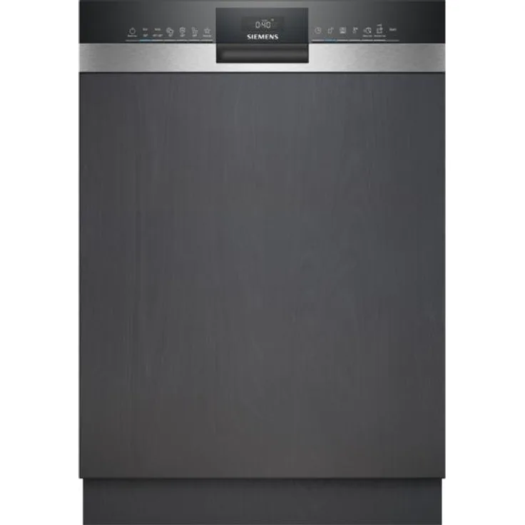 Siemens iQ300 SN53HS07TE, Teilintegrierter Geschirrspüler, 60 cm, Gebürsteter Stahl, 13 Maßgedecke, Energieeffizienzklasse C, 6 Programme, Home Connect-fähig