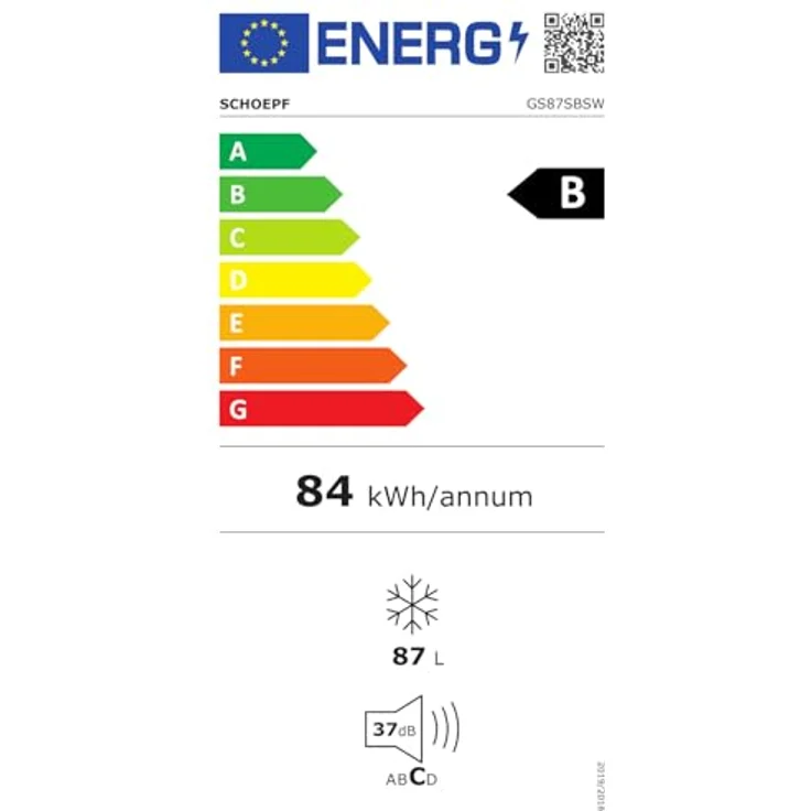 SCHOEPF GS87SBSW, Gefrierschrank mit 87 Liter Nutzinhalt, 4 Sterne, schwarz, energieeffizient A, 37 dB Geräuschpegel – Bild 4