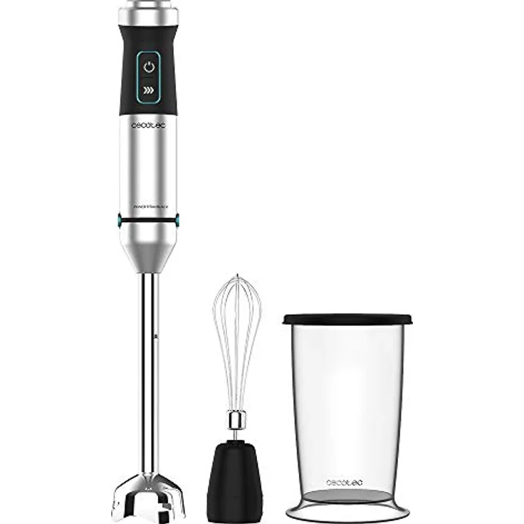 Cecotec Power TitanBlack 1500 XL Cream Stabmixer 1500 W, inkl. 0,8 L Mixbehälter, silber, schwarz – Bild 2