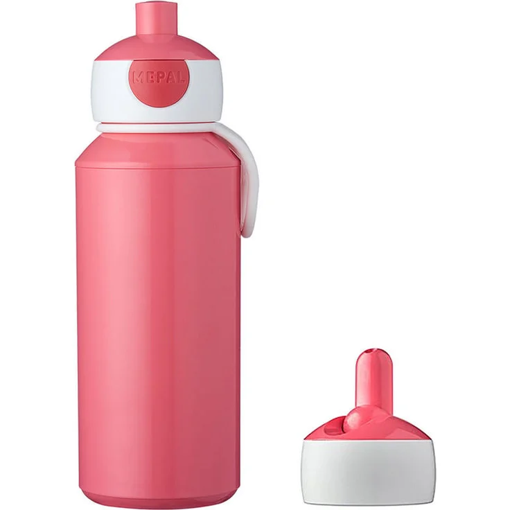 Mepal Campus Pop-Up Trinkflasche, Pink, 400 ml, Kunststoff, auslaufsicher mit Flip-Up Ersatzdeckel
