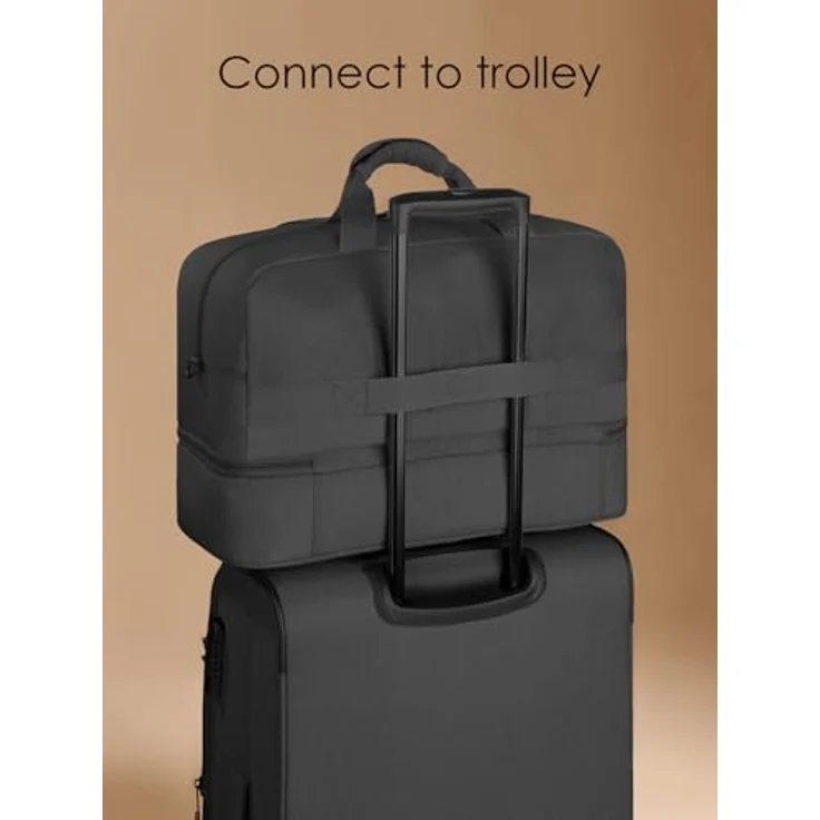 Redolz Essentials 12 Weekender-Reisetasche 50 cm mit Bodenfach aufsteckbar black – Bild 6