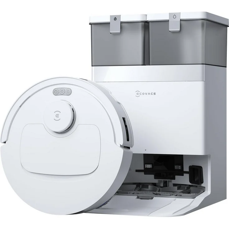 ECOVACS DEEBOT T30e Omni Saugroboter, 25.000 Pa Saugkraft, Wischfunktion mit OZMO Turbo 2.0, All-in-One-Station, TrueMapping 2.0, ZeroTangle 3.0