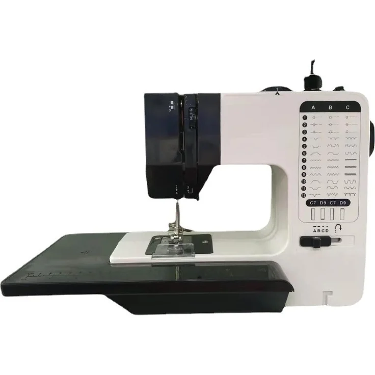 INF Nähmaschine mit Zubehör, 38 Stiche für Einsteiger, schwarz/weiß
