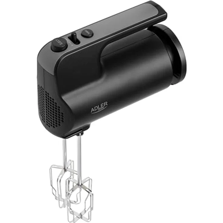 Adler Handmixer AD 4230, 5 Geschwindigkeiten, Turbo Funktion, Mixer, Knethaken, schwarz – Bild 3