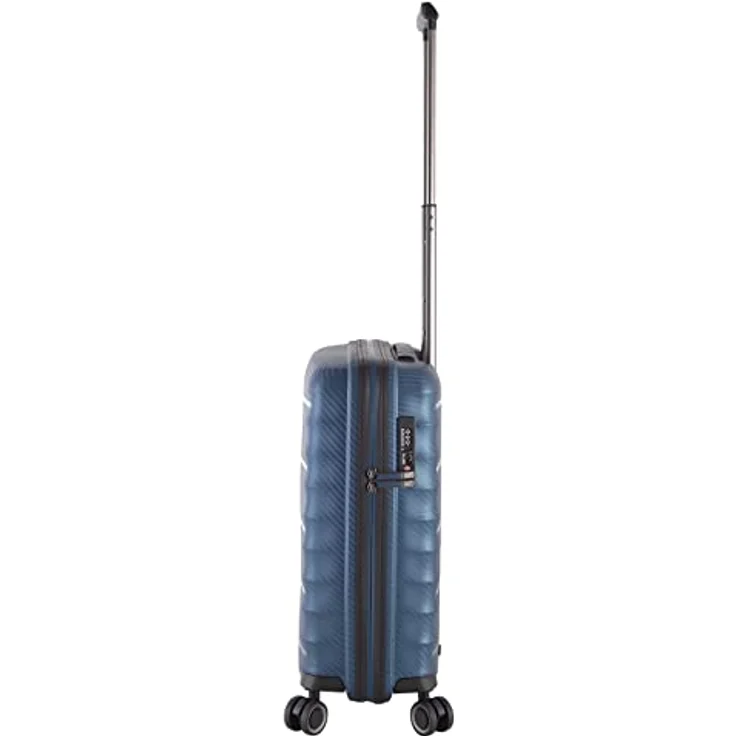Von Cronshagen Reisetrolley Balto | Stabiler Hartschalen Koffer mit 4 leichtlaufenden Doppelrollen und 3-stelligem TSA-Zahlenschloss (Navy, S - Handgepäck 55cm) – Bild 3