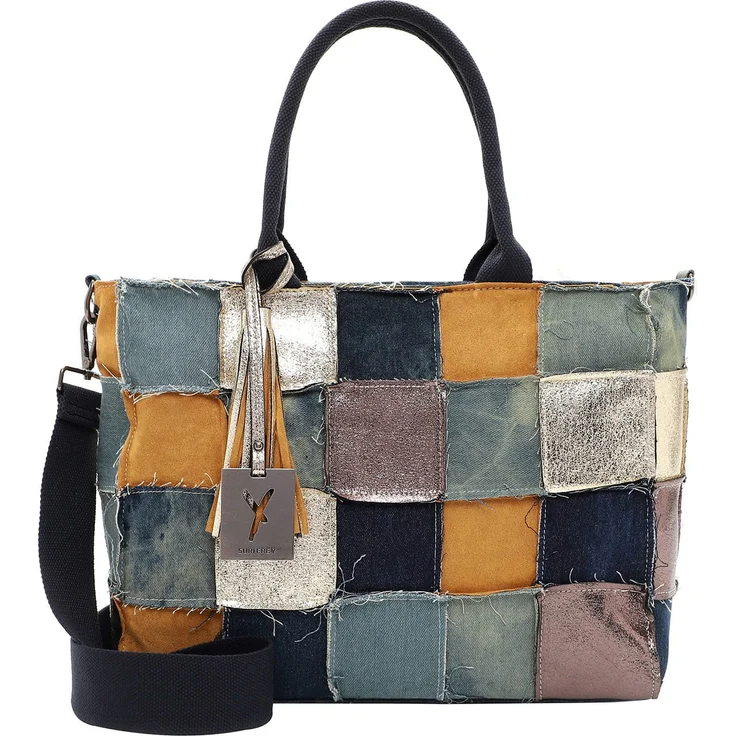 SURI FREY Shopper SFY Ashley, für Damen in Mix-Optik, veganes Material, Baumwolle, Reißverschluss – Bild 1