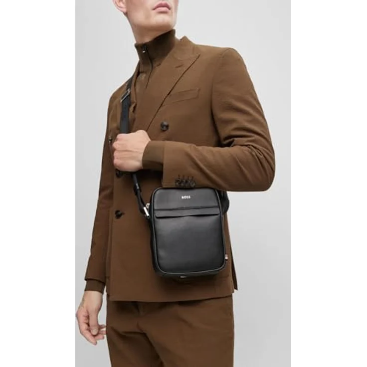 BOSS Umhängetasche Zair Ns Zip - Leder 21 cm, schwarz – Bild 6