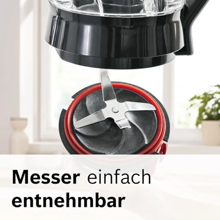 Bosch MMB6382MN VitaPower Serie 4 Standmixer, 1200 Watt, 1,5 Liter, 3 Programme, Smoothies, Crushed Ice oder EasyClean, edelstahl – Bild 6