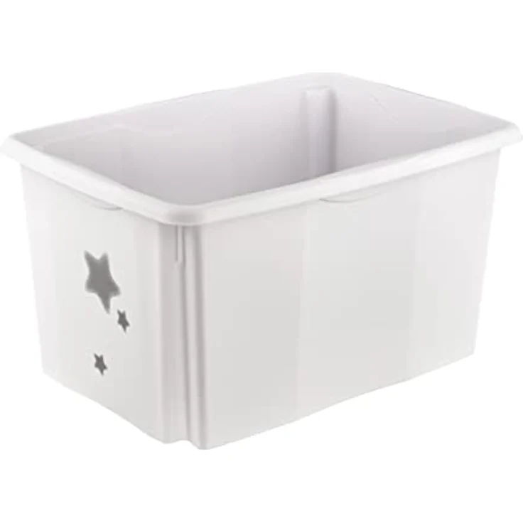 keeeper Stars Aufbewahrungsbox mit Deckel, Dreh- und stapelbar, Für Kinder, 45 l, Karolina, Nordic White – Bild 3