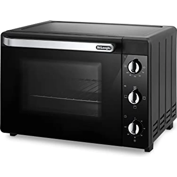 De'Longhi Elektroofen EO40112.BK mit 5 Kochstufen 40 Liter, ausgestattet mit Timer und Innenlicht, Thermostattemperatur 80-230°C, Doppelglas, inklusive Backblech, Grill und Klemme, schwarz – Bild 4