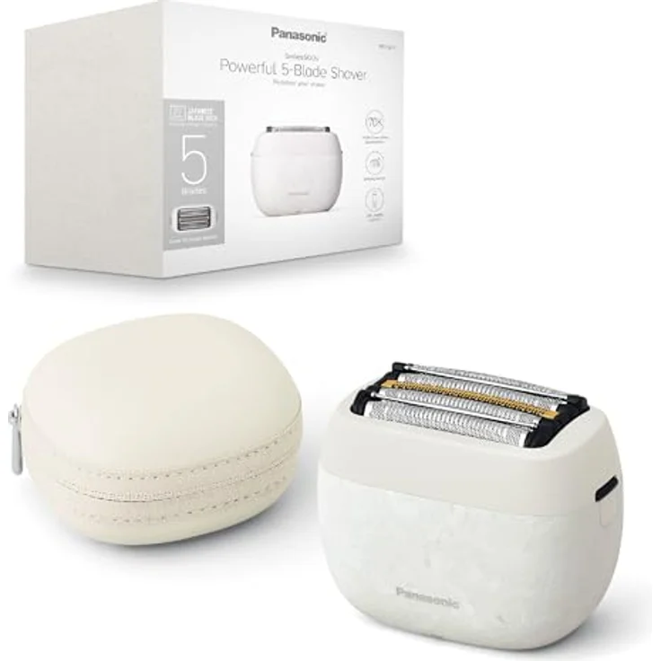 Panasonic ES-PV6B-W803 Series 900s Premium Kompakt-Rasierer für Männer, reaktionsschneller Bartsensor, USB-C, Premium Case, NAGORI® Marmorweiß – Bild 1