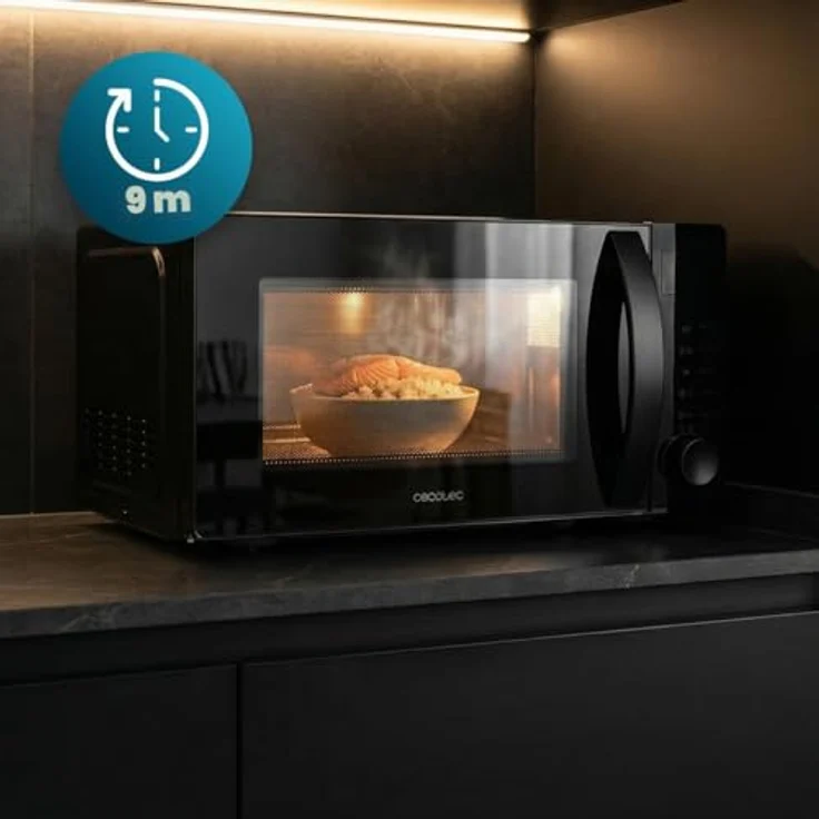 Cecotec Proclean 5105, Solo-Mikrowelle mit 20 l und 700 W, schwarz, mit mechanischem Timer und Grillfunktion – Bild 7