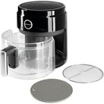 GOURMETmaxx Digitale Heißluftfritteuse 3,3 Liter | AirFryer mit Glas-Korb für ideale Sichtkontrolle | Fettfreies Frittieren mit Timerfunktion für punktgenaues Garen | 1400 W [schwarz/transparent] - Preisvergleich