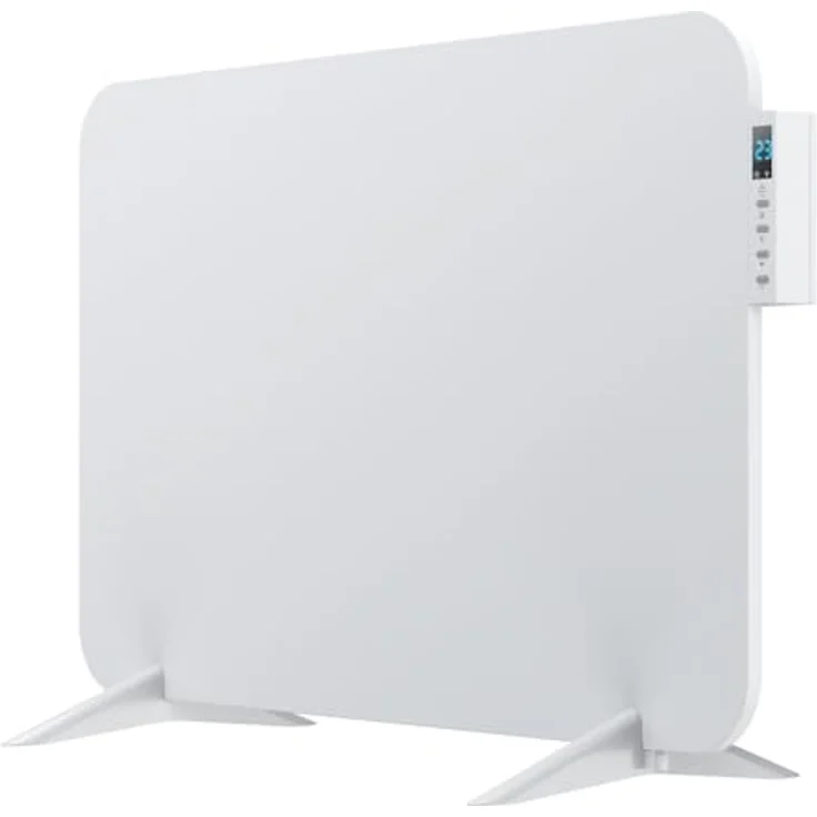 BR Bringer Metall Infrarotheizung 450 Watt mit Smart Thermostat und Fernbedienung, WIFI und App - als Wandheizung oder mobiles Standgerät, Energiesparend - Deutsche Qualitätsmarke (weiß) – Bild 1