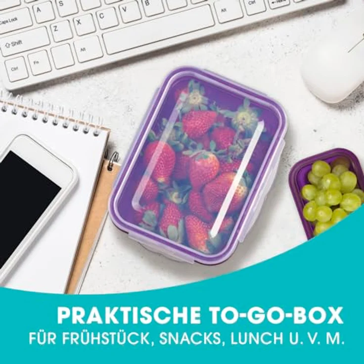 TV Unser Original GOURMETmaxx Frischhaltedosen klick-it 14-TLG. lila – Bild 5