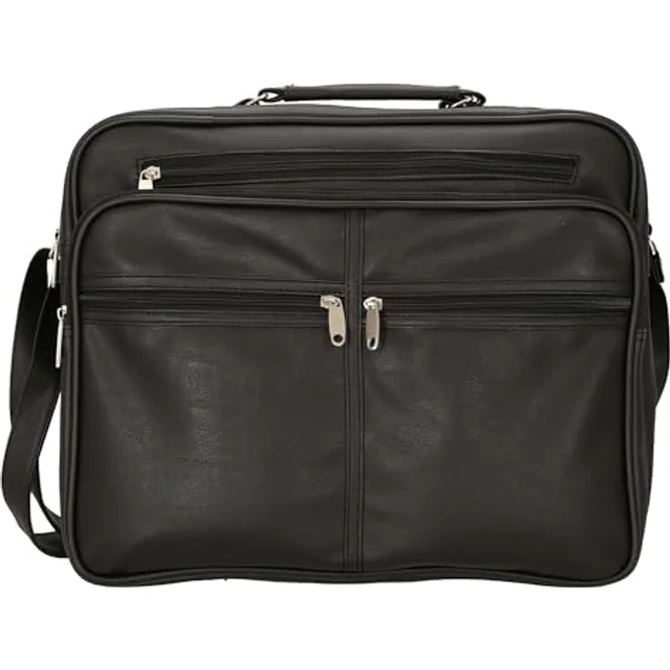d&n Travel Bags Flugumhänger 39 cm, schwarz, 100% Kunstleder, 39 x 20 x 34 cm