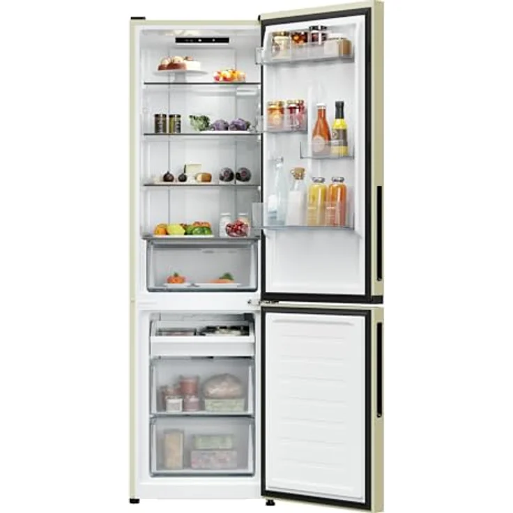 Candy CNCQ2T518EC, Freistehende Kühl-Gefrierkombination mit 279 l, Cremefarben, Total No Frost, Fresh 0 °C Zone, Multi-Air-Flow System – Bild 2