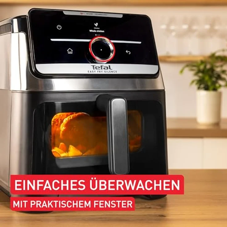 Tefal Heißluftfritteuse Easy Fry Smart & Silence XXL, 1800 W, 7L, 55 Programme, abnehmbares Frontelement, Sichtfenster, temperaturregulierbar 40°C - 220°C – Bild 7
