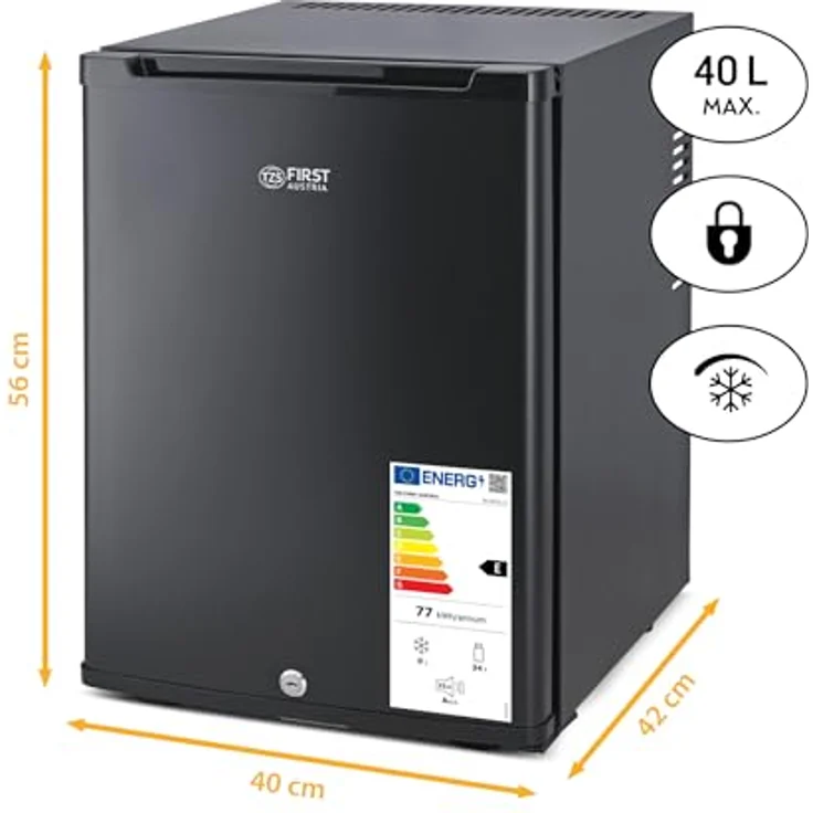 First Austria FA-5172 Minikühlschrank, freistehend, schwarz, Energieklasse F – Bild 3